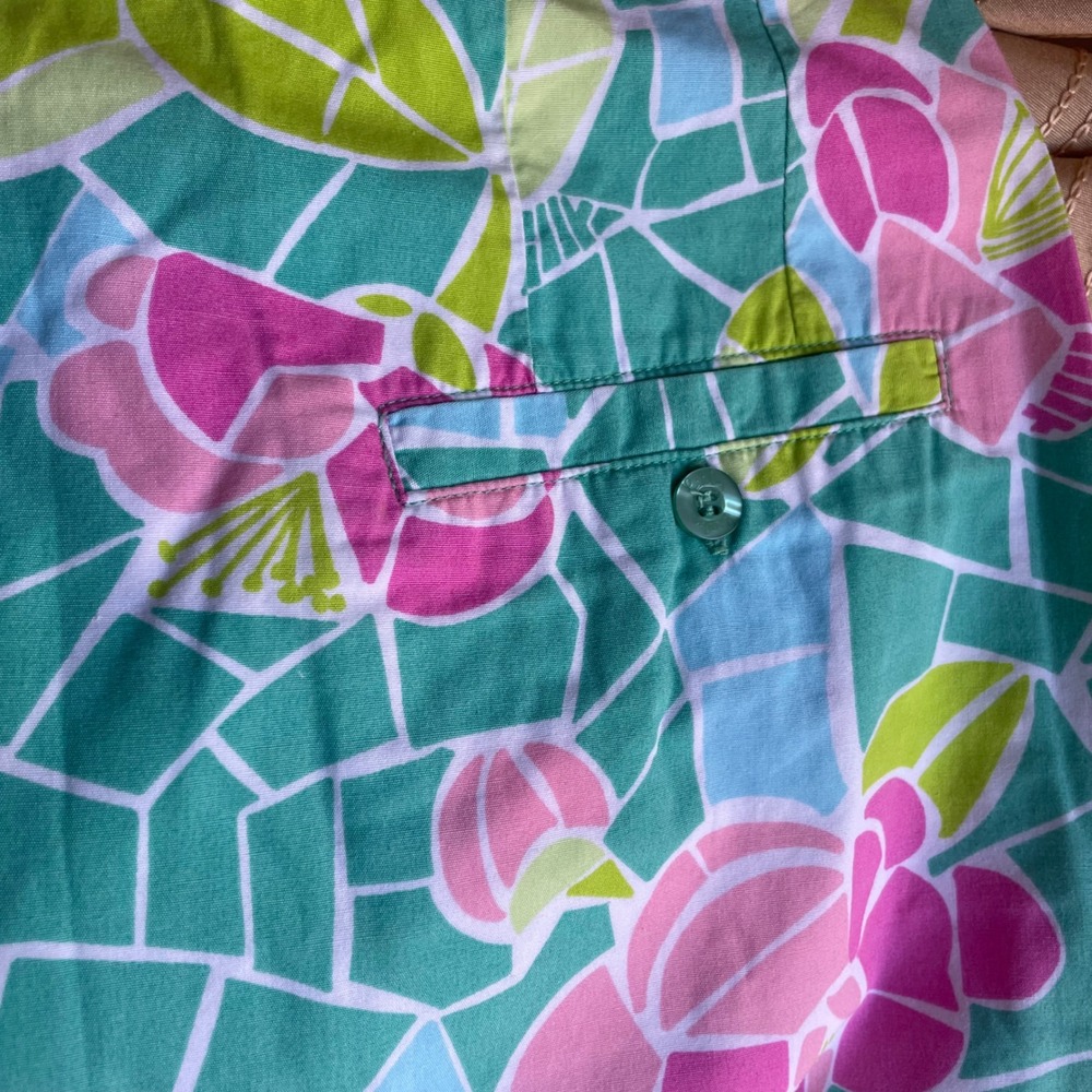Lilly Pulitzer Cote d'azure lined Mini Skirt Colorful‎ Cotton Blend Casual sz 10 - Picture 3 of 10